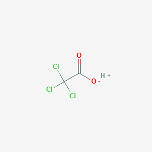 molecular formula C2HCl3O2<br>CCl3COOH<br>C2Cl3NaO2<br>CCl3CO2Na<br>C2HCl3O2 B104036 Trichloroacetic acid CAS No. 76-03-9