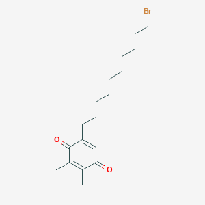 molecular formula C18H27BrO2 B104126 5-(10-溴癸基)-2,3-二甲基环己-2,5-二烯-1,4-二酮 CAS No. 128209-65-4