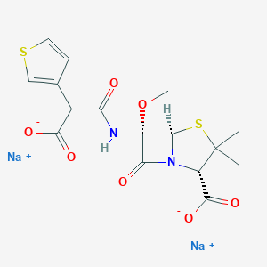 molecular formula C16H18N2Na2O7S2 B104143 替莫西林二钠盐 CAS No. 61545-06-0