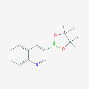 molecular formula C15H18BNO2 B104249 3-(4,4,5,5-四甲基-1,3,2-二氧杂硼环兰-2-基)喹啉 CAS No. 171364-85-5