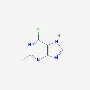 molecular formula C5H2ClIN4 B104377 6-氯-2-碘嘌呤 CAS No. 18552-90-4