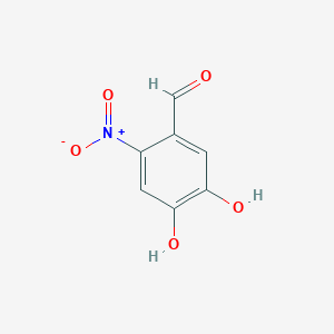 molecular formula C7H5NO5 B104389 4,5-二羟基-2-硝基苯甲醛 CAS No. 73635-75-3
