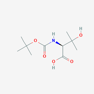 molecular formula C10H19NO5 B104422 (S)-2-((tert-Butoxycarbonyl)amino)-3-hydroxy-3-methylbutanoic acid CAS No. 102507-13-1