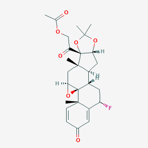 molecular formula C26H31FO7 B104469 9β,11β-环氧-6α-氟-21-羟基-16α,17-(异丙基二氧代)孕-1,4-二烯-3,20-二酮 21-乙酸酯 CAS No. 6598-95-4