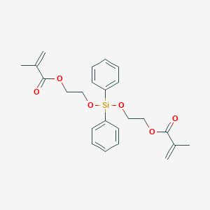 molecular formula C24H28O6Si B104470 (Diphenylsilylene)bis(oxy-2,1-ethanediyl) bismethacrylate CAS No. 17407-08-8