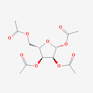 molecular formula C13H18O9 B104503 [(2S,3S,4S,5R)-3,4,5-triacetyloxyoxolan-2-yl]methyl acetate CAS No. 144490-03-9