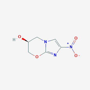 molecular formula C6H7N3O4 B104521 (S)-2-硝基-6,7-二氢-5H-咪唑并[2,1-b][1,3]恶嗪-6-醇 CAS No. 187235-08-1