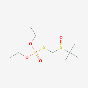 B104567 2-(Diethoxyphosphorylsulfanylmethylsulfinyl)-2-methylpropane CAS No. 56165-57-2
