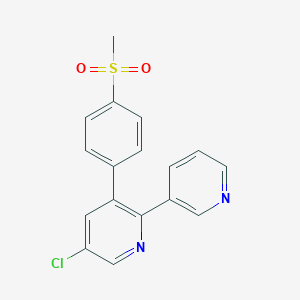 molecular formula C17H13ClN2O2S B104571 5-氯-3-(4-甲磺基苯基)-2-吡啶-3-基吡啶 CAS No. 202409-31-2
