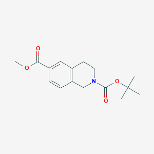 molecular formula C16H21NO4 B104596 2-叔丁基-6-甲基-3,4-二氢异喹啉-2,6(1H)-二羧酸酯 CAS No. 170097-66-2