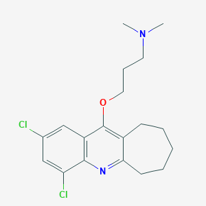 molecular formula C19H24Cl2N2O B104697 6H-Cyclohepta(b)quinoline, 2,4-dichloro-11-(3-(dimethylamino)propoxy)-7,8,9,10-tetrahydro- CAS No. 18833-64-2