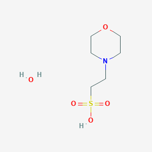 molecular formula C6H15NO5S B104723 2-吗啉乙磺酸水合物 CAS No. 145224-94-8