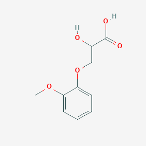 molecular formula C10H12O5 B104776 beta-(2-Methoxyphenoxy)lactic acid CAS No. 13057-65-3