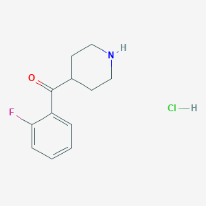 molecular formula C12H15ClFNO B104857 4-(2-Fluorobenzoyl)piperidine hydrochloride CAS No. 64671-29-0