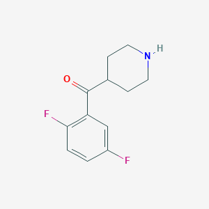 molecular formula C12H13F2NO B104867 (2,5-二氟苯基)-哌啶-4-基甲酮 CAS No. 1016743-93-3