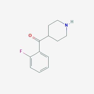 molecular formula C12H14FNO B104878 (2-氟苯基)-哌啶-4-基-甲酮 CAS No. 98294-54-3