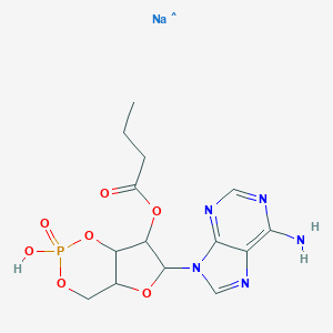 molecular formula C₁₄H₁₇N₅NaO₇P B104924 2'-O-单丁酰腺苷-3', 5'-环磷酸钠盐 CAS No. 55443-13-5