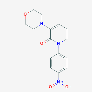 molecular formula C15H17N3O4 B104980 3-吗啉-1-(4-硝基苯基)-5,6-二氢吡啶-2(1H)-酮 CAS No. 503615-03-0