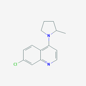 B105096 4-(2-Methyl-1-pyrrolidyl)-7-chloroquinoline CAS No. 6281-58-9