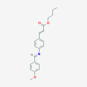 molecular formula C21H23NO3 B105253 4-[(4-甲氧基亚苄基)氨基]肉桂酸丁酯 CAS No. 16833-17-3