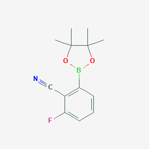 B105282 2-Fluoro-6-(4,4,5,5-tetramethyl-1,3,2-dioxaborolan-2-yl)benzonitrile CAS No. 765916-91-4
