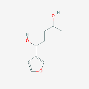 molecular formula C9H14O3 B105400 1-(呋喃-3-基)戊烷-2,4-二醇 CAS No. 53011-73-7