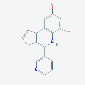 molecular formula C17H14F2N2 B105603 6,8-Difluoro-4-pyridin-3-yl-3a,4,5,9b-tetrahydro-3H-cyclopenta[c]quinoline CAS No. 1005036-73-6