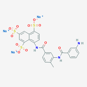molecular formula C25H18N3Na3O11S3 B105605 Trisodium 8-[[3-[(3-aminobenzoyl)amino]-4-methylbenzoyl]amino]naphthalene-1,3,5-trisulphonate CAS No. 17804-51-2