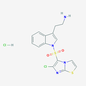 molecular formula C15H14Cl2N4O2S2 B105609 WAY-181187盐酸盐 CAS No. 554403-08-6