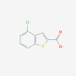 molecular formula C9H4ClO2S- B105632 4-Chlorobenzo[b]thiophene-2-carboxylic acid CAS No. 23967-57-9
