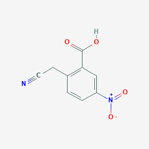 molecular formula C9H6N2O4 B010568 2-(Cyanomethyl)-5-nitrobenzoic acid CAS No. 104825-25-4