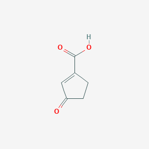 molecular formula C6H6O3 B010569 3-氧代环戊-1-烯羧酸 CAS No. 108384-36-7
