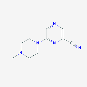 molecular formula C10H13N5 B010571 6-(4-Methylpiperazin-1-yl)pyrazine-2-carbonitrile CAS No. 104169-57-5