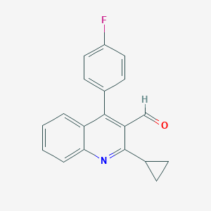molecular formula C19H14FNO B105748 2-环丙基-4-(4-氟苯基)喹啉-3-甲醛 CAS No. 121660-37-5