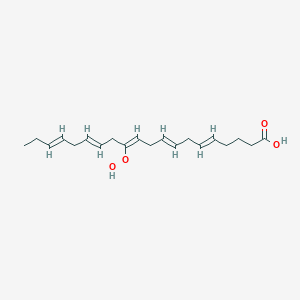 molecular formula C20H30O4 B010575 12-Hydroperoxy-5,8,11,14,17-eicosapentaenoic acid CAS No. 101973-23-3