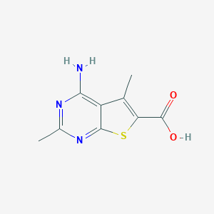 B105758 4-Amino-2,5-dimethylthieno[2,3-d]pyrimidine-6-carboxylic acid CAS No. 923737-07-9