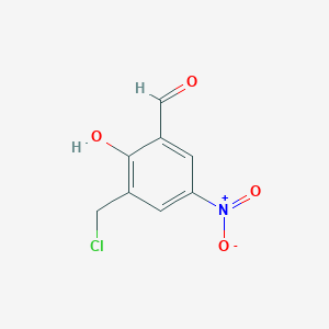 molecular formula C8H6ClNO4 B105928 3-Chloromethyl-5-nitrosalicylaldehyde CAS No. 16644-30-7