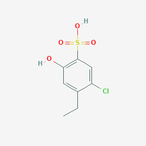 molecular formula C8H9ClO4S B010594 5-Chloro-4-ethyl-2-hydroxybenzenesulfonic acid CAS No. 104207-29-6