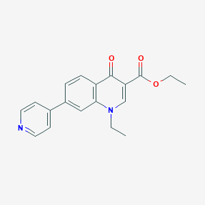 molecular formula C19H18N2O3 B106023 Ethyl 1-ethyl-1,4-dihydro-4-oxo-7-(4-pyridyl)quinoline-3-carboxylate CAS No. 40034-46-6