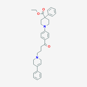 B010605 Isonipecotic acid, 4-phenyl-1-(p-(4-(4-phenyl-1,2,5,6-tetrahydro-1-pyridyl)butyryl)phenyl)-, ethyl ester CAS No. 102395-70-0