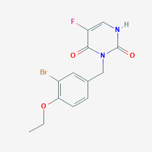 molecular formula C13H12BrFN2O3 B010611 Uracil, 3-(3-bromo-4-ethoxybenzyl)-5-fluoro- CAS No. 102613-15-0