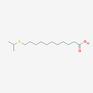 molecular formula C14H28O2S B010615 Undecanoic acid, 11-isopropylthio- CAS No. 102613-00-3