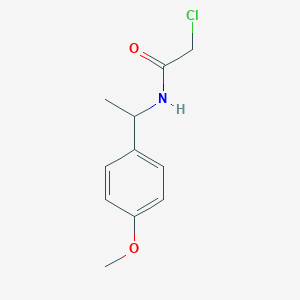 B106246 2-chloro-N-[1-(4-methoxyphenyl)ethyl]acetamide CAS No. 91131-30-5