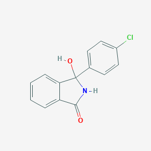 molecular formula C14H10ClNO2 B106263 3-(4-氯苯基)-2,3-二氢-3-羟基-1h-异吲哚-1-酮 CAS No. 956-92-3