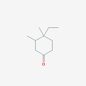molecular formula C10H18O B106310 Cyclohexanone, 4-ethyl-3,4-dimethyl- CAS No. 17429-42-4