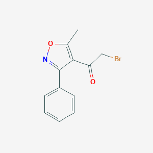 molecular formula C12H10BrNO2 B010635 4-(溴乙酰基)-5-甲基-3-苯基异恶唑 CAS No. 104777-39-1
