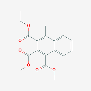 molecular formula C18H18O6 B010638 3-O-ethyl 1-O,2-O-dimethyl 4-methylnaphthalene-1,2,3-tricarboxylate CAS No. 19715-40-3