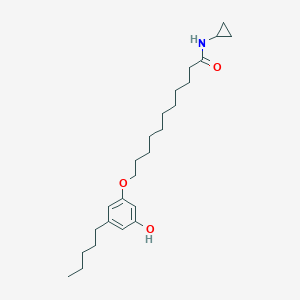 molecular formula C25H41NO3 B106412 N-环丙基-11-(3-羟基-5-戊基苯氧基)十一烷酰胺 CAS No. 869376-63-6