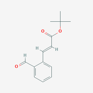 molecular formula C14H16O3 B010645 (E)-3-(2-甲酰苯基)-2-丙烯酸 1,1-二甲基乙酯 CAS No. 103890-69-3
