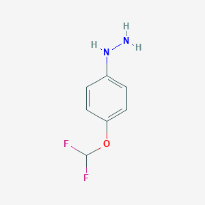 molecular formula C7H8F2N2O B106488 Hydrazine, [4-(difluoromethoxy)phenyl]- CAS No. 62128-84-1